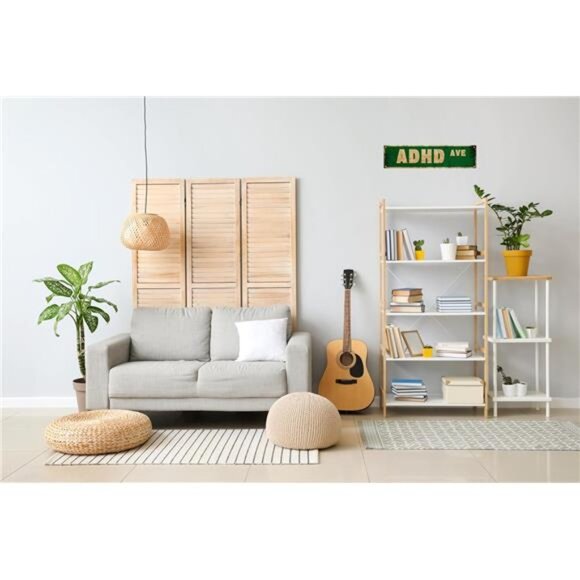 Funny ADHD Ave Man Cave Accessories Kitchen Signs Farmhouse Wall Decor Vintage - Picture 5 of 8